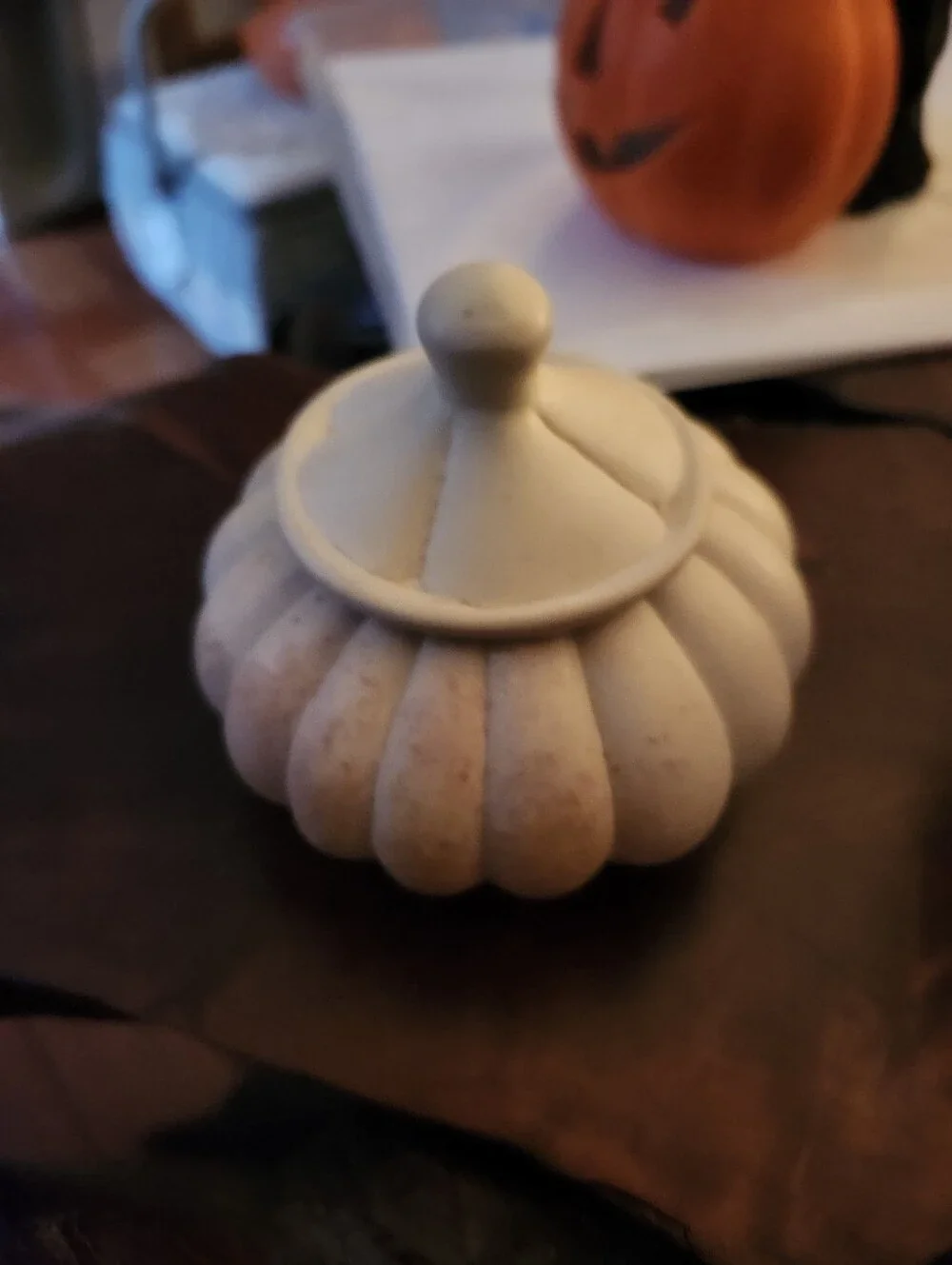 Cream Sugar Pot - Kenya Kisii Stone